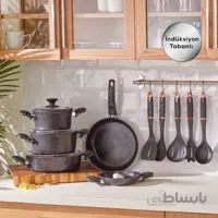 سرویس قابلمه 13 پارچه کاراجا Biogranit مشکی