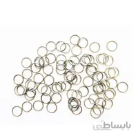حلقه اتصال زیورآلات نقره ای روشن8mm بسته100 عدد Ring1015