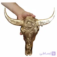 مجسمه طرح جمجمه شاخ دار مدل zhivan -654 ـ ونداهایپر - مشکی