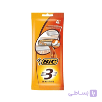 تیغ اصلاح صابون دار حساس 3 تیغه 3 عددی بیک