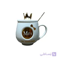 ماگ قاشقدار Mr و Mrs سرامیکی