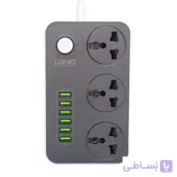 شارژر USB و چندراهی برق الدینیو مدل SC3604 ا LDNIO SC3604 USB Charger And Power Strip