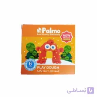 خمیر بازی 6 رنگ پالمو جعبه مقوایی