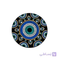 بشقاب دیوارکوب نقطه کوبی سفالی کد 3701