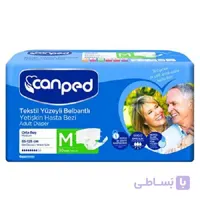 پوشک چسبی بزرگسال جان پد canped سایز M بسته ی 30 عددی