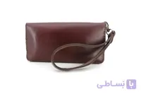 کیف پول و مدارک چرم طبیعی گاوی زرشکی