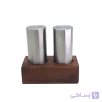 نمکدان استیل با پایه چوبی رومنس کد 1053