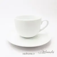 فنجان و نعلبکی سفید چینی زرین