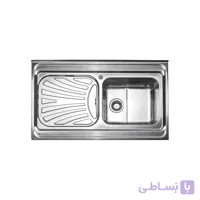 سینک ظرفشویی روکار استیل البرز ا Steel Alborz Single Bowl Sink 711