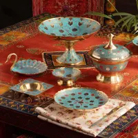 ست پذیرایی برنجی میناکاری کد 009