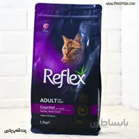 غذای خشک گربه رفلکس گورمت Gourmet ساخت ترکیه طمع مرغ ۲۰۲۲/۱۲ وزن ۱٫۵ کیلوگرم کد ۳۴۳