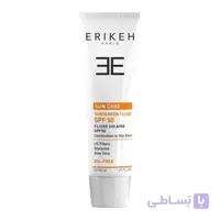 فلوئید ضدآفتاب بی‌رنگ مخصوص پوست مختلط تا چرب اریکه ا SUNSCREEN COMBINATION TO OILY SKIN 50ml ERIKEH