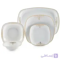 سرویس چینی 6 نفره زرین مونت کارلو طلایی27پارچه