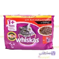 پک پوچ گربه گوشت 4 عددی ویسکاس