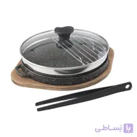 تابه گریل گرد 30 سانت 5 پارچه پرانی کد 5011