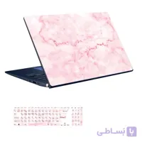 اسکین لپ تاپ طرح Marble کد ۱۱۵ به همراه استیکر کیبورد