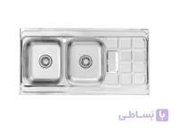 سینک ظرفشویی روکار بیمکث ا Akhavan Double Bowl Sink BS510