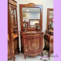 آینه کنسول چوبی مدل تک درب ناز کد ۱۰۲۰۰۴