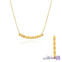 نیم ست طلا طرح BEE MY LOVE مدل نگین دار کد CS351