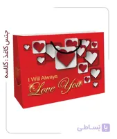 ساکدستی فانتزی قلبی با کاغذ گلاسه کد10298