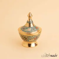 قندان برنجی میناکاری مدل نارین