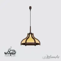 آویز تک لامپ دارکار مدل حصیری گلابی کد 104