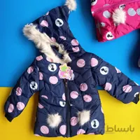 کاپشن بچگانه دخترانه مدل خال خالی سایز 35 و 40 کد 410