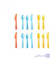 سرویس قاشق و چنگال و کارد ایکیا مدل SOMMAR بسته هجده تایی