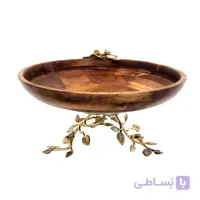 میوه خوری چوبی آکاسیا با پایه برنجی مدل 2021