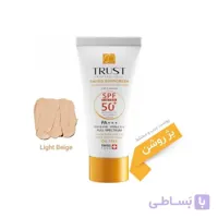 کرم ضد آفتاب رنگی و کنترل چربی بژ روشن (پوست مختلط تا چرب) تراست trust