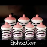 پاسماوری 7 پارچه قلبی صورتی