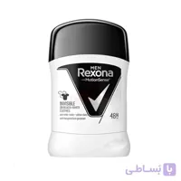 استیک دیودورانت ضد تعریق رکسونا rexona مردانه مدل invisible black and white حجم 40 میلی لیتر