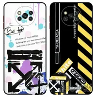 کاور فانتزی طرحدار دخترانه و پسرانه مناسب برای گوشی Xiaomi POCO X3 nfc / X3 Pro مدل محافظ لنزدار به همراه پاپ سوکت طرح آف وایت OFF WHITE CASE