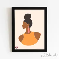 تابلو دیواری مینیمال طرح دختر فشن