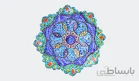 بشقاب صاف ترکیبی مینای پرداز و اسلیمی ختایی
