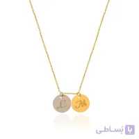 گردنبند طلای دورنگ با حکاکی کد LN856