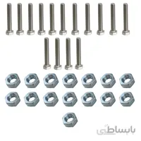پیچ و مهره آهنی مدل 100-10 مجموعه 30 عددی