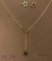 نیم ست پروانه طلایی زد جی جولری