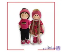 عروسک روسی 35 سانتی متری صورتی