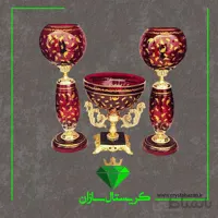 سه تیکه میوه خوری و شمعدان برگ زرین کدCS1168