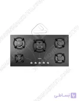 اجاق گاز شیشه ای مشکی G5958 استیل البرز ا G5958