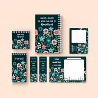ست دفتر و یادداشت "Floral"