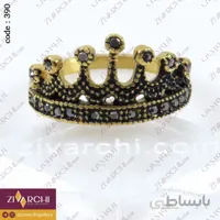 انگشتر استیل مارکازیت (طرح تاج) 390