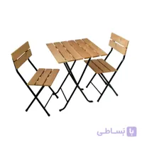 میز و صندلی تاشو سفری مدل چوبی کد 2060
