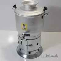 سماور 5 لیتری آلومینیوم ا سماور زغالی آلومینیوم با 5 لیتر ظرفیت و بدنه آلومینیومی گزینه ای سالم جهت سماور زغالی می باشد زیرا سختی آب را جذب می کند