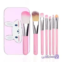 ست براش ۷ تایی طرح خرگوش-صورتی (Brush Set 7 Pcs)