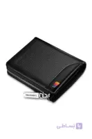 فروش کیف پول چرم طبیعی مردانه برند Laorentou رنگ مشکی کد ty103050583