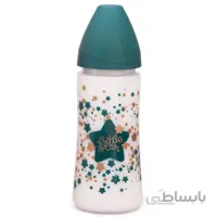 شیشه شیر 360 میل طرح ستاره سبز با 2 سرشیشه سواوینکس Suavinex