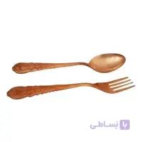 قاشق چنگال غذاخوری مسی طرح قلب توت کالا tootkala