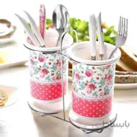 جا قاشقی دوقلو استند دار طرح سرامیک